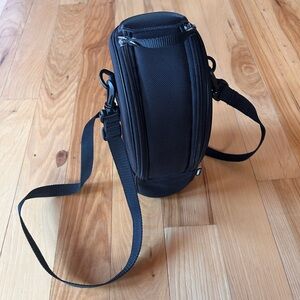 LZ1328 Cannon Lens Case Black with Straps and zippers